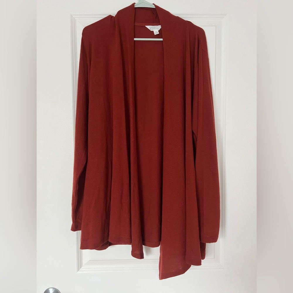 Rust colored lightweight cardigan